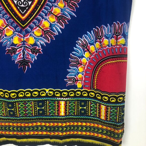 Kahyangan Dashiki Shirt XL Bold Batik Rayon Pullover Unisex Festival African - Picture 7 of 9